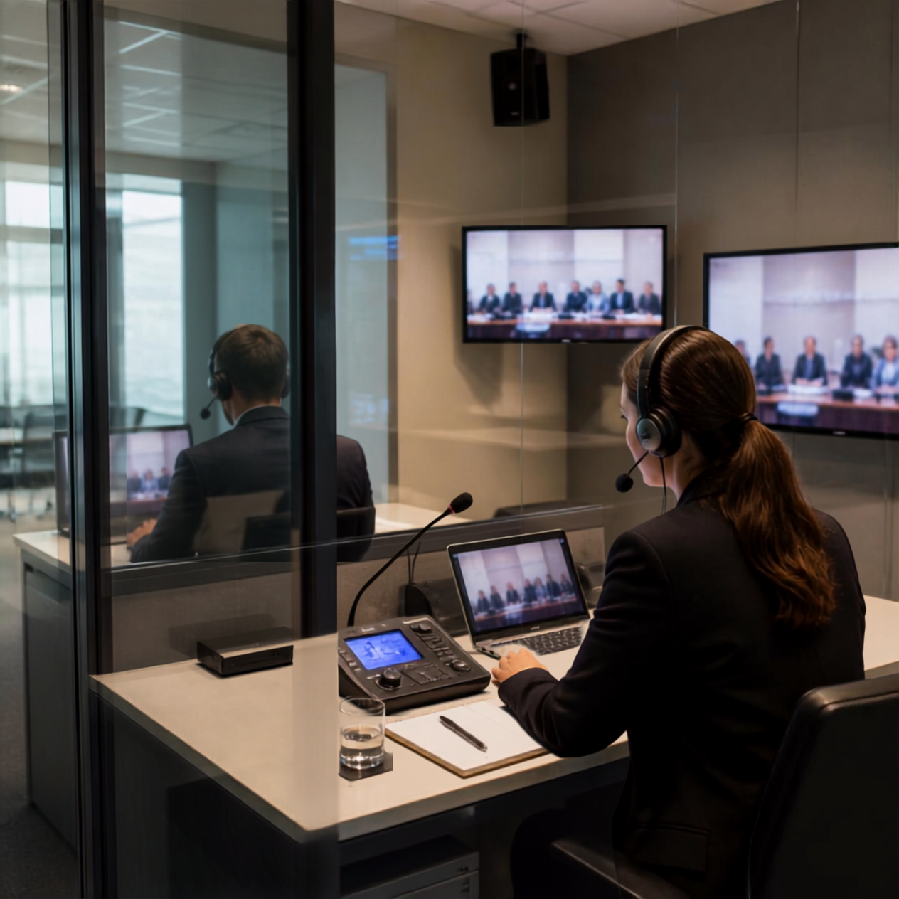 Online-Meeting mit Dolmetschung